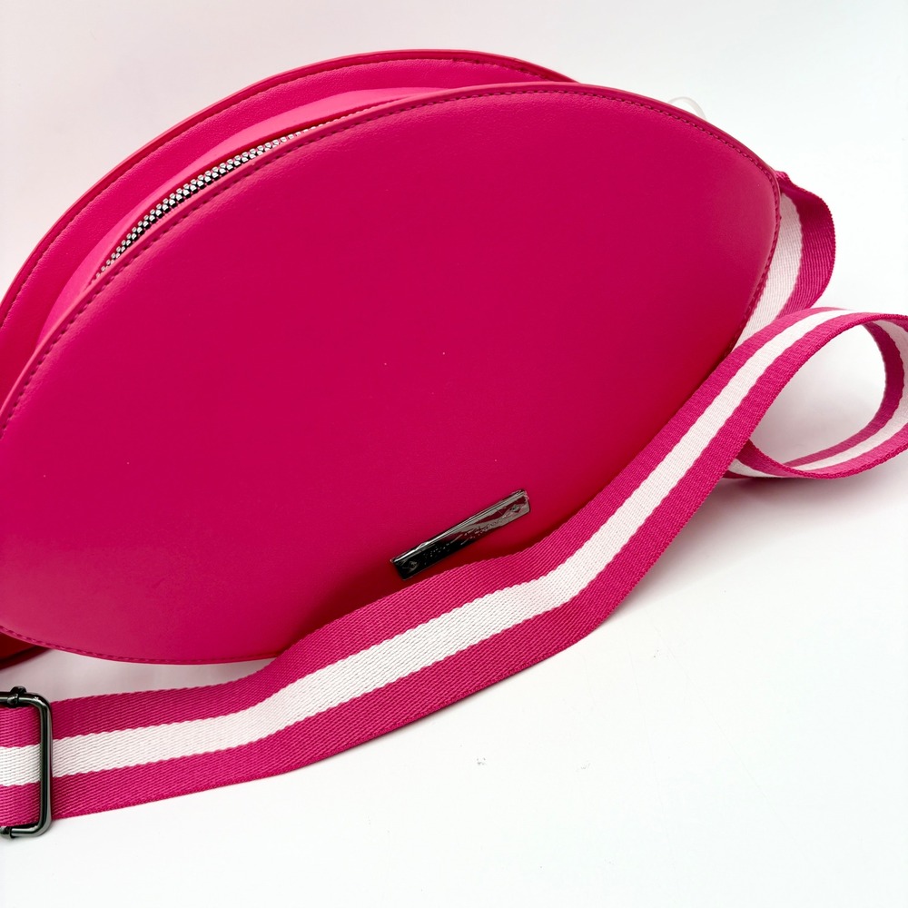 Betsey Johnson Pink Rhinestone Football Crossbody Bag Purse with Coin‎ Pouch - Picture 4 of 9